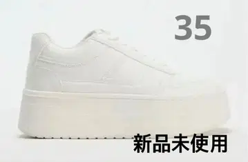 ZARA 플랫폼 스니커즈 화이트 35