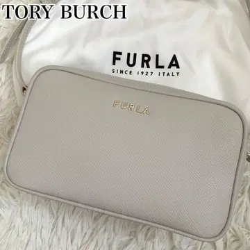 새상품 훌라 숄더백 현행 릴리 더블 지퍼 가죽 그레이