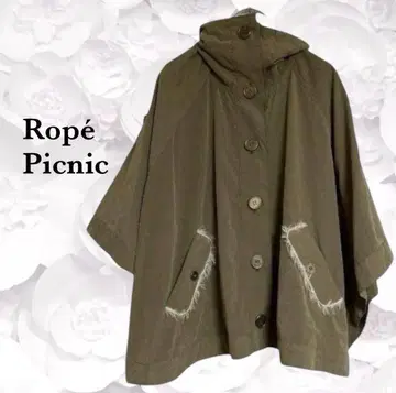 [로페피크닉] 점퍼 코트 [F] 카키 그린 스웨이드 하이넥