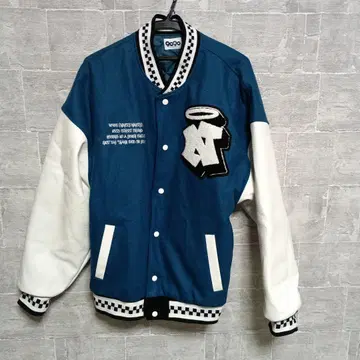 9090 나인티나인 바시티 자켓 파랑과 화이트