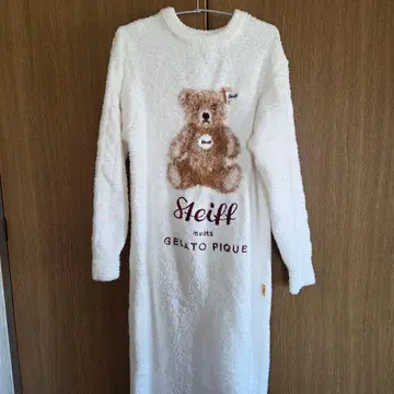 젤라또피케 슈타이프 파우더 자카드 원피스 룸웨어 화이트