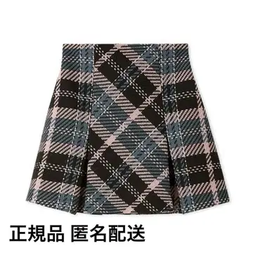 SNIDEL 로빙 체크 스커트 BLK