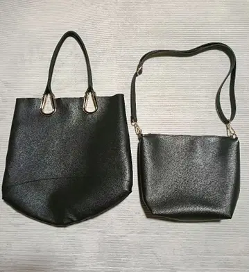 블랙 토트백 & 숄더백 세트