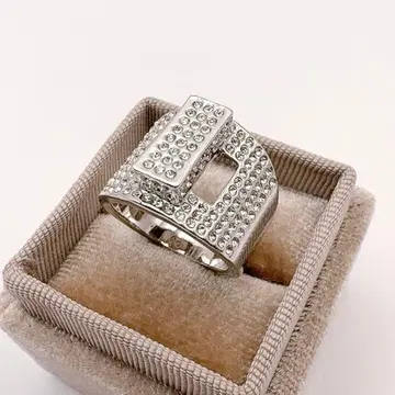 스와로브스키 반지 링 파베 클리어 크리스탈 실버톤