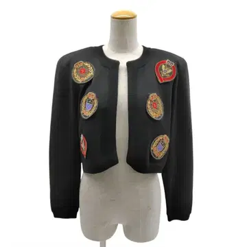 madam JOCONDE 와펜 숏 기장 니트 가디건 8997