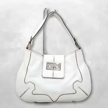 게라르디니 이탈리아제 천연 가죽 숄더백 숄더 가능 화이트