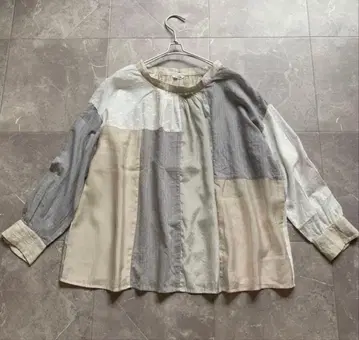 [ 새상품급 ] nop de nod 패치워크풍 블라우스 풀오버 루즈핏