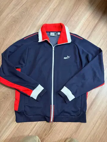 PUMA 지퍼 자켓 L 네이비/레드