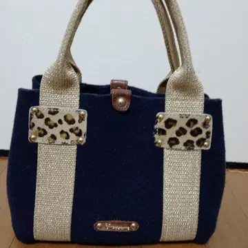 TOPKAPI 이탈리아 펠트 라메 테이프 콤비 미니 토트백