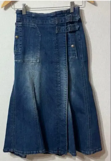 AVIREX 데님 롱 스커트