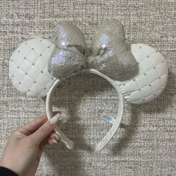 화이트 미키 귀 머리띠