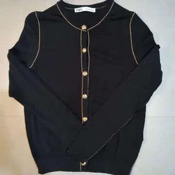 ZARA 가디건 블랙 S 골드 버튼