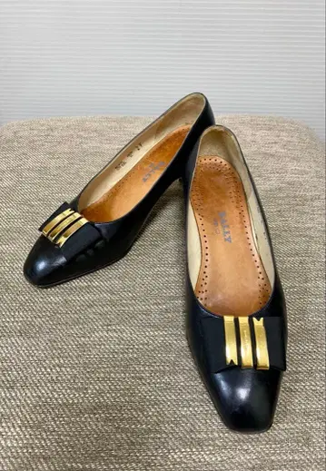 BALLY 발리 펌프스 35 블랙 천연 가죽 빈티지