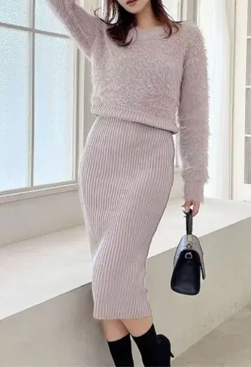 RESEXXY 샤기 니트 원피스