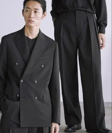 WYM LIDNM HIGH TWIST PE DOUBLE SUIT 블랙