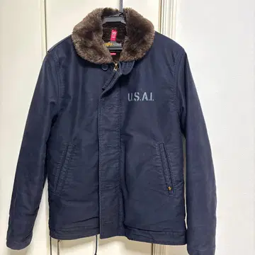 ALPHA INDUSTRIES 밀리터리 자켓 M 네이비