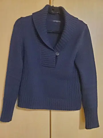 23구 숄카라 스웨터 블랙