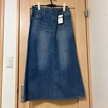 GAP 데님 롱 스커트 슬릿 포함