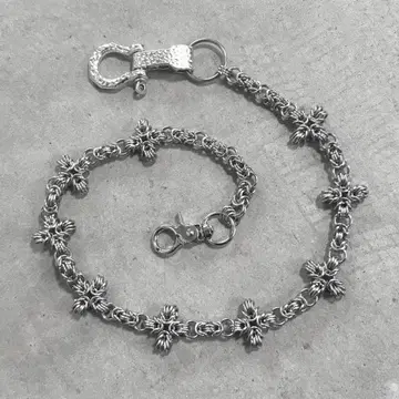 [체인메일] 크로스 월렛체인 그런지 y2k