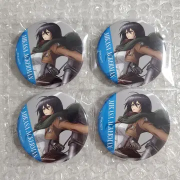 진격의 거인 WIT STUDIO 미카사 캔뱃지 4개
