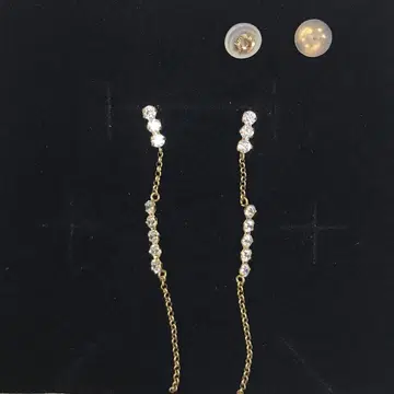 k10 골드 스톤 체인 귀걸이