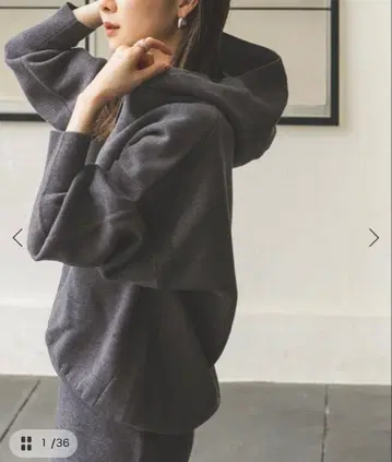 noble 노블 접결 턱 편직 후드 풀오버 그레이