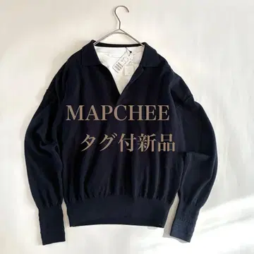 택 포함 새상품 맥피 니트 코튼울 폴로 풀오버