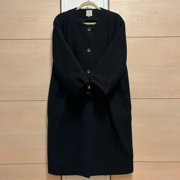 새상품급 [ 사만사 모스모스 블랙 노카라 롱 코트 ] 심플 [ 프리 ]