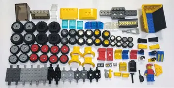 레고 타이어 창문 미니 피규어 차량 부품