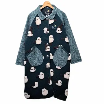 goslowcaravan 고슬로우캐러밴 시마연가 패턴 자카드 보아 코트