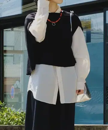 새상품급 mizuiro ind 미즈이로 인드 판초 니트 풀오버