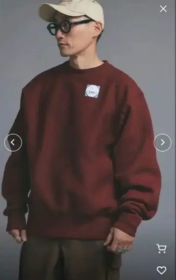 CAMBER 234 크로스 니트 맨투맨 12oz 마룬/버건디