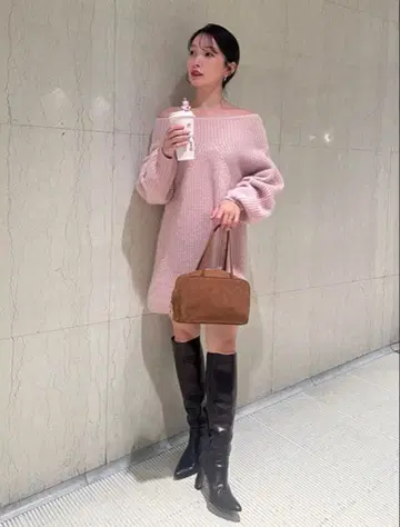 snidel 라쿤 미니 니트 원피스