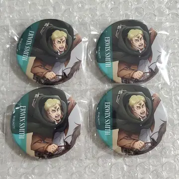 진격의 거인 엘빈 캔뱃지 4개 WIT STUDIO