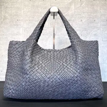 [ 새상품급 ] FALORNI 인트레차트 램 가죽 그레이 A4 토트백