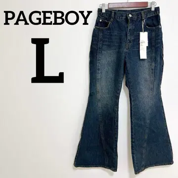 PAGEBOY [ L ] 슬림 레그 플레어 데님 플레어 팬츠 데님 플레어