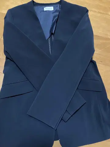 PLST 노카라 자켓 네이비 M