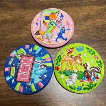 Disney 자수 캔뱃지 비스킷2 주토피아 디즈니 밤비