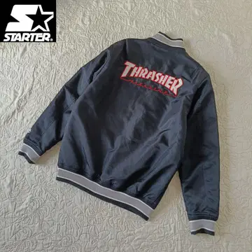 완판템! starter / THRASHER 콜라보 바시티 자켓 M 자수