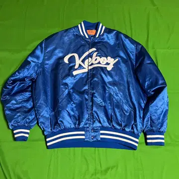 [새상품급] KEBOZ 새틴 스타디움 자켓 바시티 자켓 블루