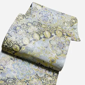 A 200 후쿠로 오비 새상품급 화문 금은사 순수 실크 야마토 맞춤 제작