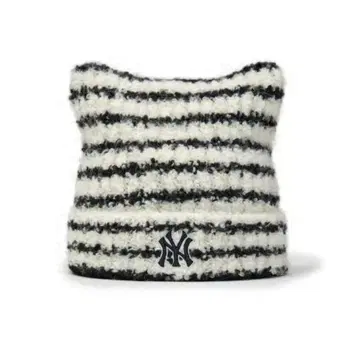 MLB KOREA 니트 모자 비니 NY 로고 보더 한국 한정판 aespa