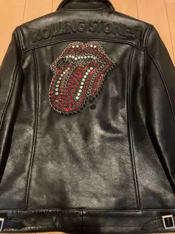 잭 로즈 빈티지 롤링 스톤스 스터드 라이더 자켓