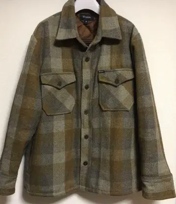 Brixton 플란넬 셔츠 M 사이즈 카키 계열 체크