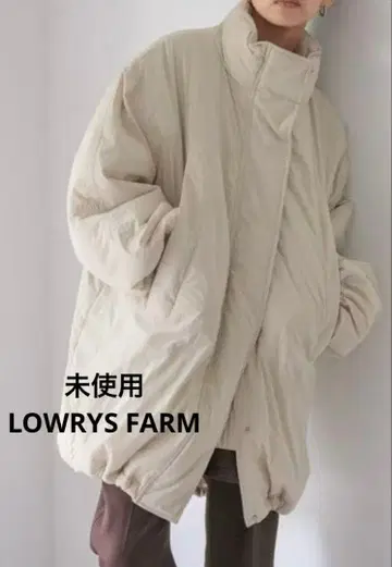 미사용 로리즈팜 몬스터 코트 아이보리 LOWRYSFARM