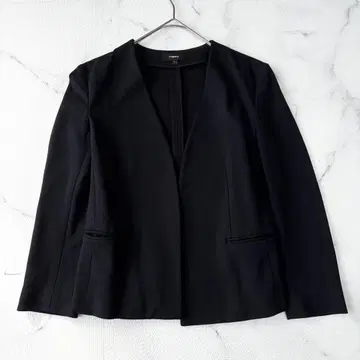 새상품급 Theory 노카라 자켓 버튼리스 네이비