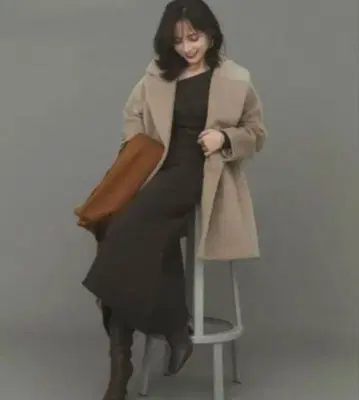 anuans 카슈쿨 리브 니트 원피스