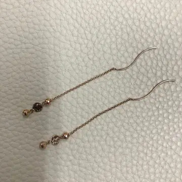 k10 핑크 골드 체인 귀걸이