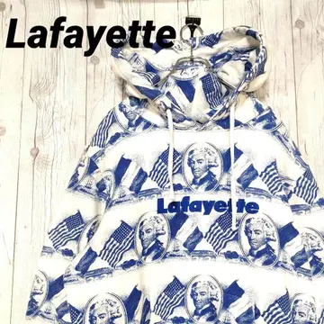 Lafayette 라파예트 후드티 후디 올 패턴 자수 로고 L 레어