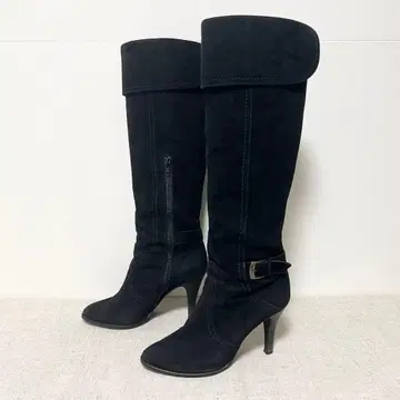 미사용급 DIANA 롱 부츠 니하이 2WAY 스웨이드 24.5cm